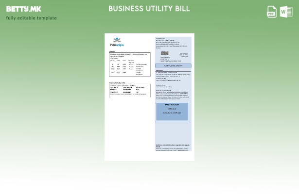 Модерен стил на Италија Publiacqua за деловни сметки за комунални услуги